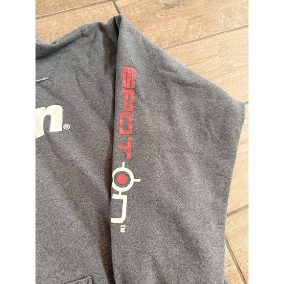VTG Nikon Spot On Hoodie Hanes Printpro adult Medium 90s Y2K Gray LNC - Picture 2 of 8